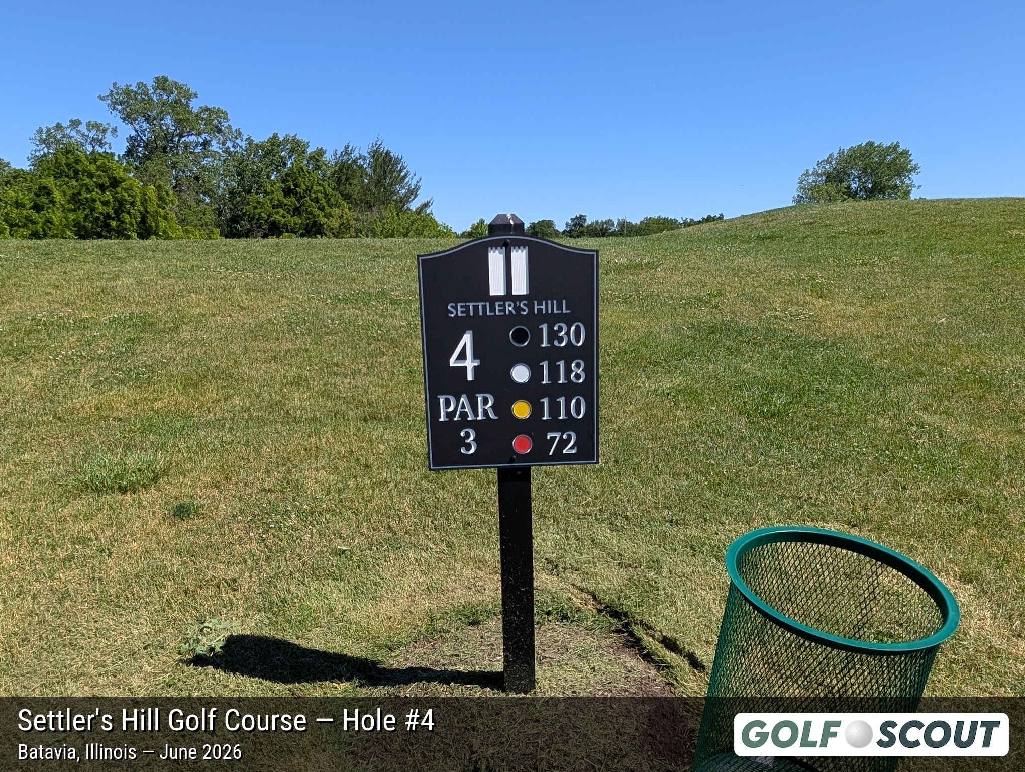 Hole 4 at Settler's Hill Golf Course