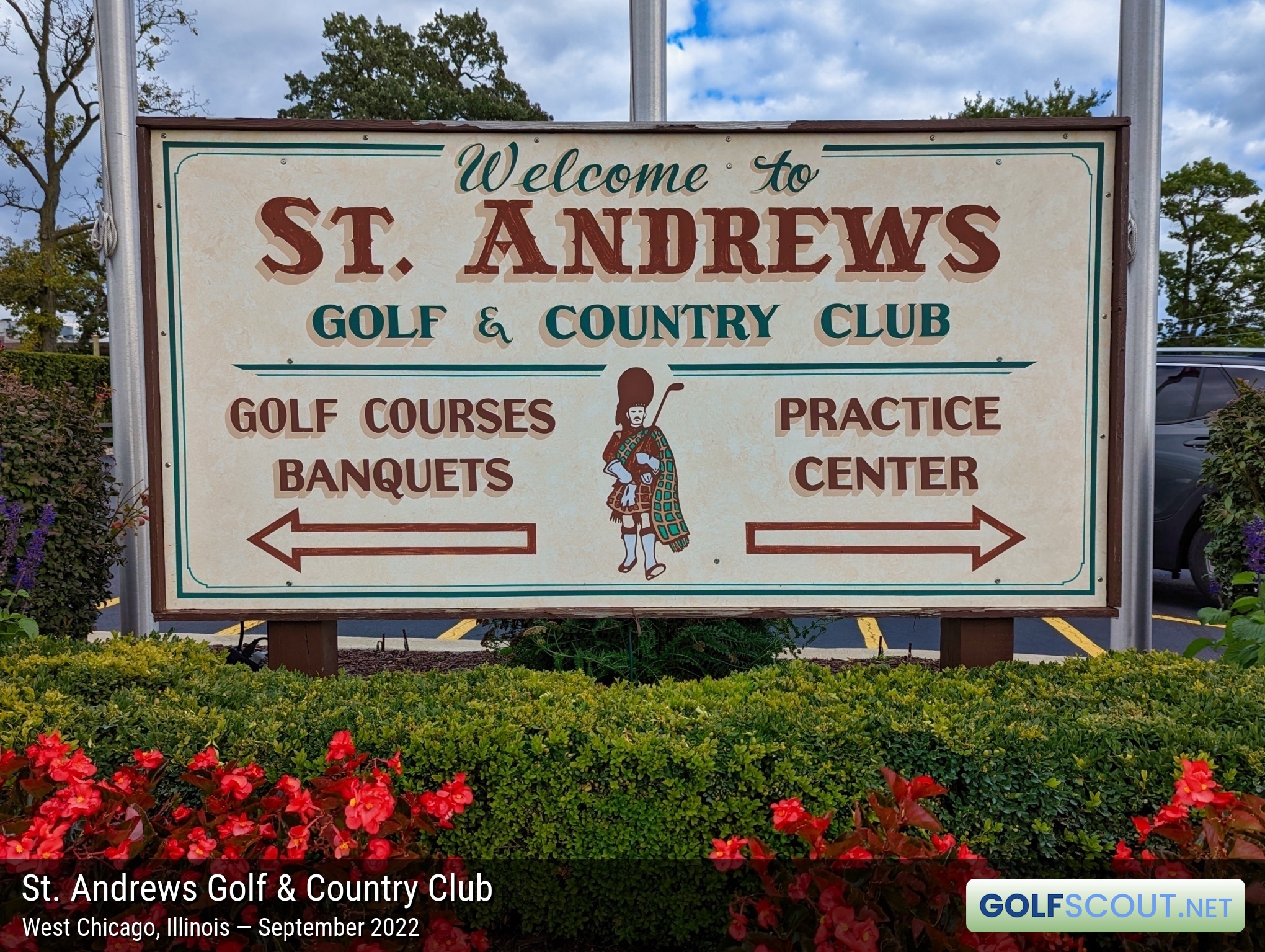 Sign at the entrance to St. Andrews - Joe Jemsek Course