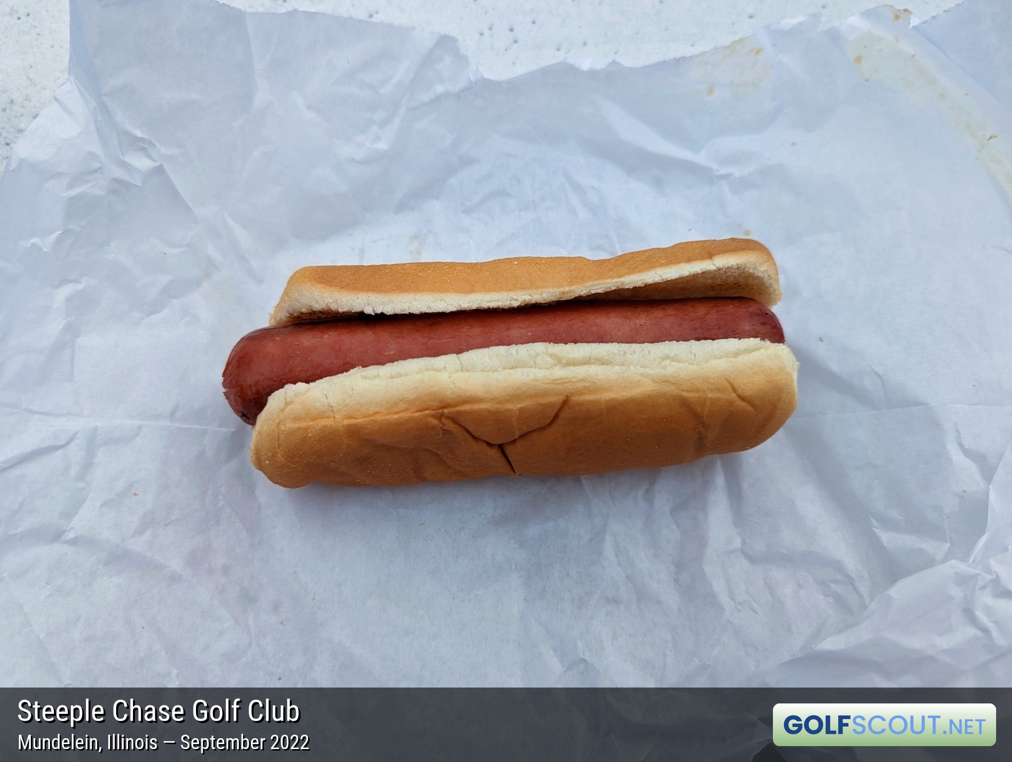 Photo of the food and dining at Steeple Chase Golf Club in Mundelein, Illinois. Photo of the hot dog at Steeple Chase Golf Club in Mundelein, Illinois.