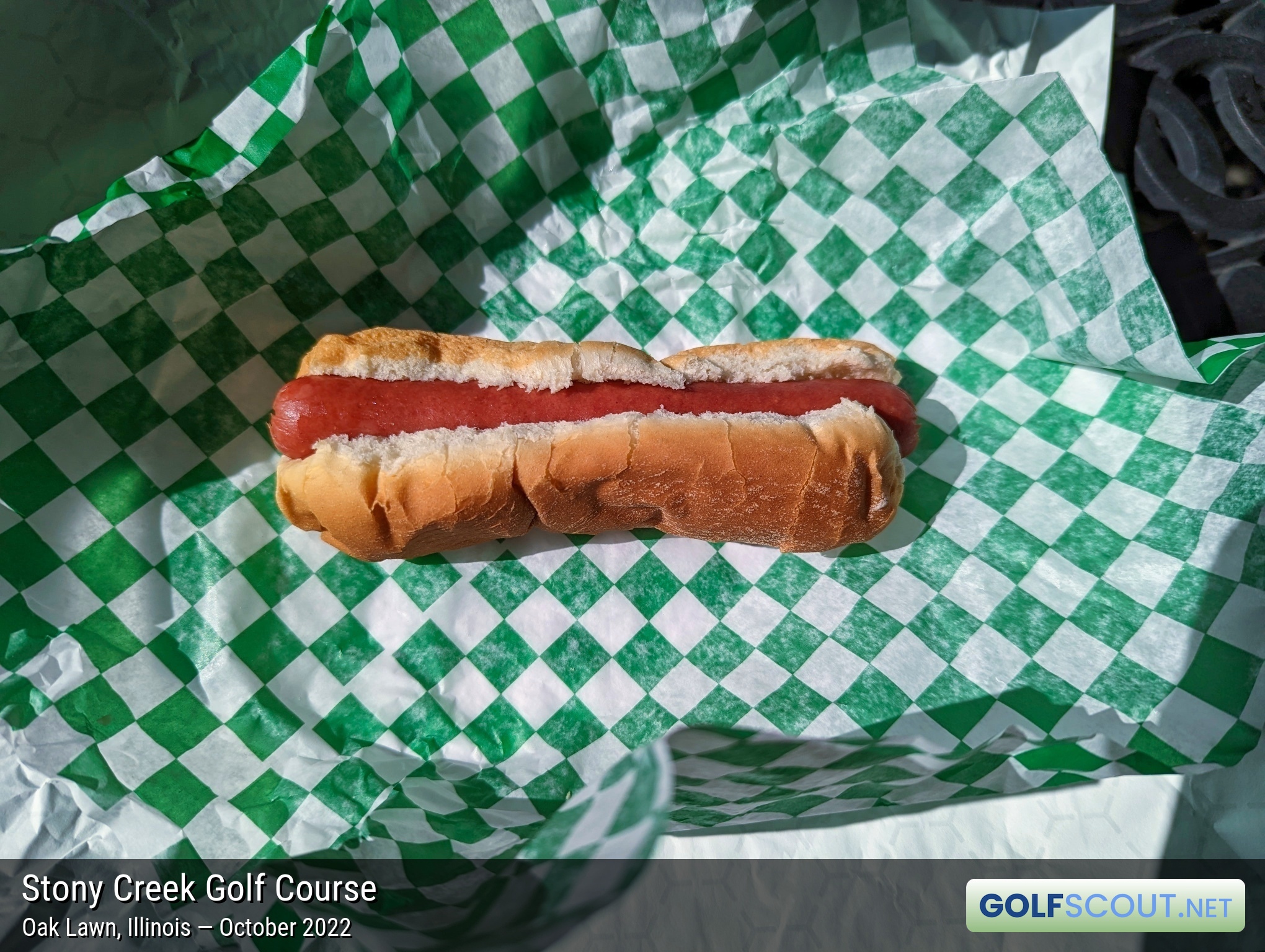 Photo of the food and dining at Stony Creek Golf Course in Oak Lawn, Illinois. Photo of the hot dog at Stony Creek Golf Course in Oak Lawn, Illinois.