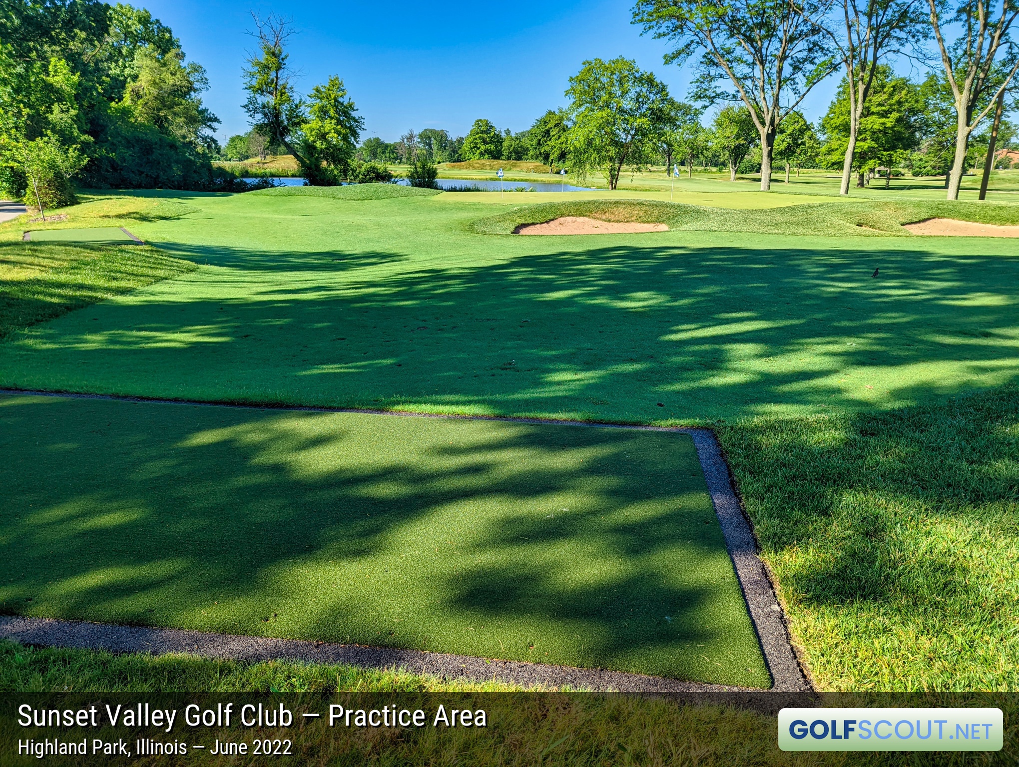 Photo of the practice area at Sunset Valley Golf Club in Highland Park, Illinois. 