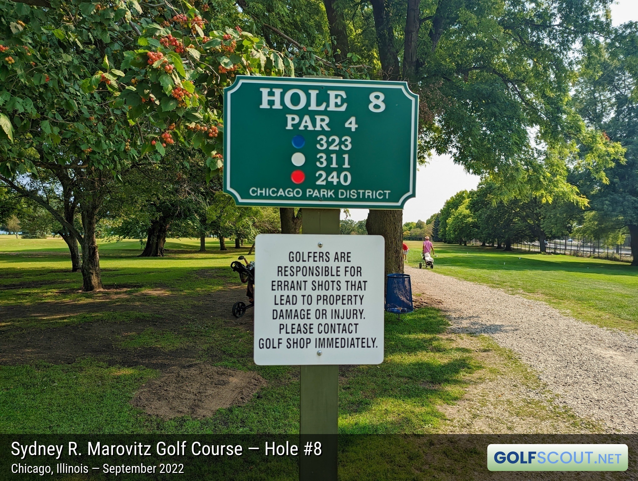 Photo of hole #8 at Sydney R. Marovitz Golf Course in Chicago, Illinois. 