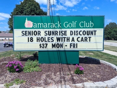 Tamarack Golf Club Entrance Sign