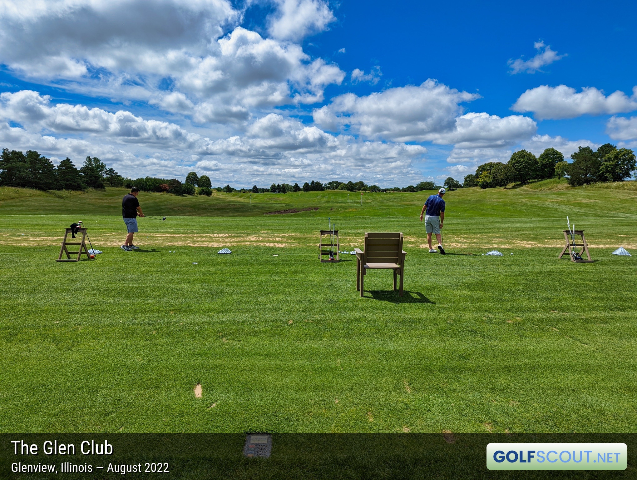 Photo of the practice area at The Glen Club in Glenview, Illinois. 