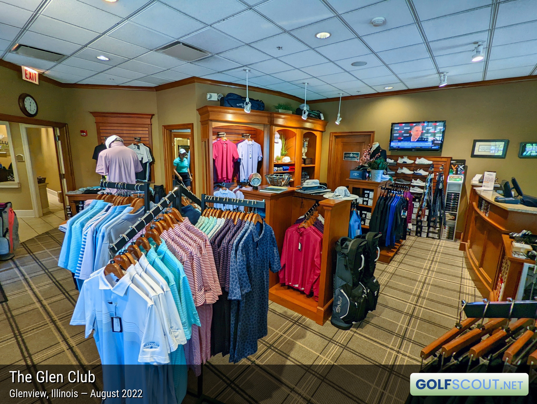 Photo of the pro shop at The Glen Club in Glenview, Illinois. 