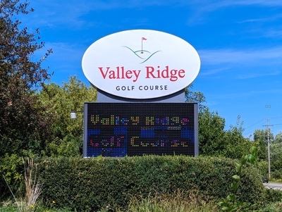 Valley Ridge Golf Course Entrance Sign