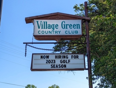 Village Green Golf Course Entrance Sign