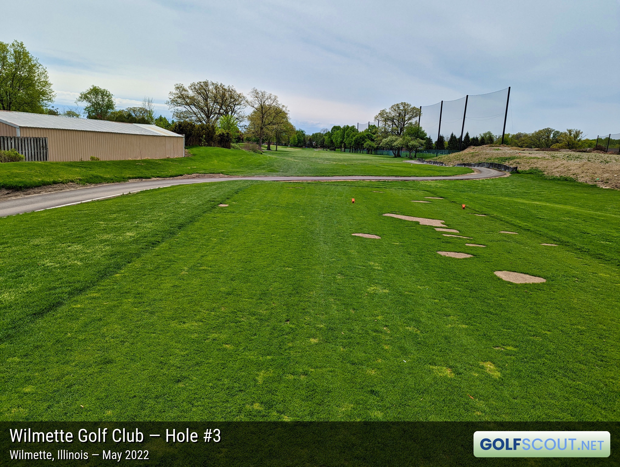 Photo of hole #3 at Wilmette Golf Club in Wilmette, Illinois. 