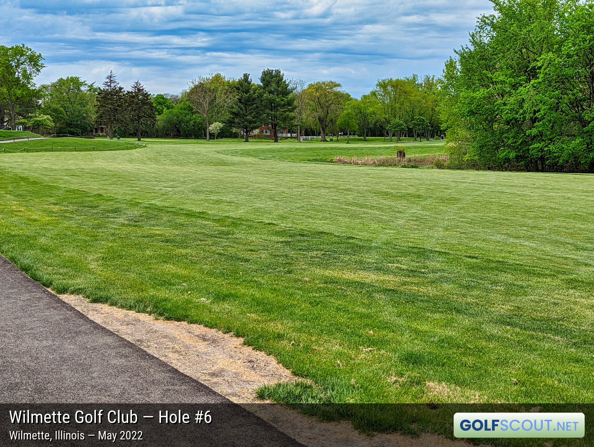 Photo of hole #6 at Wilmette Golf Club in Wilmette, Illinois. 