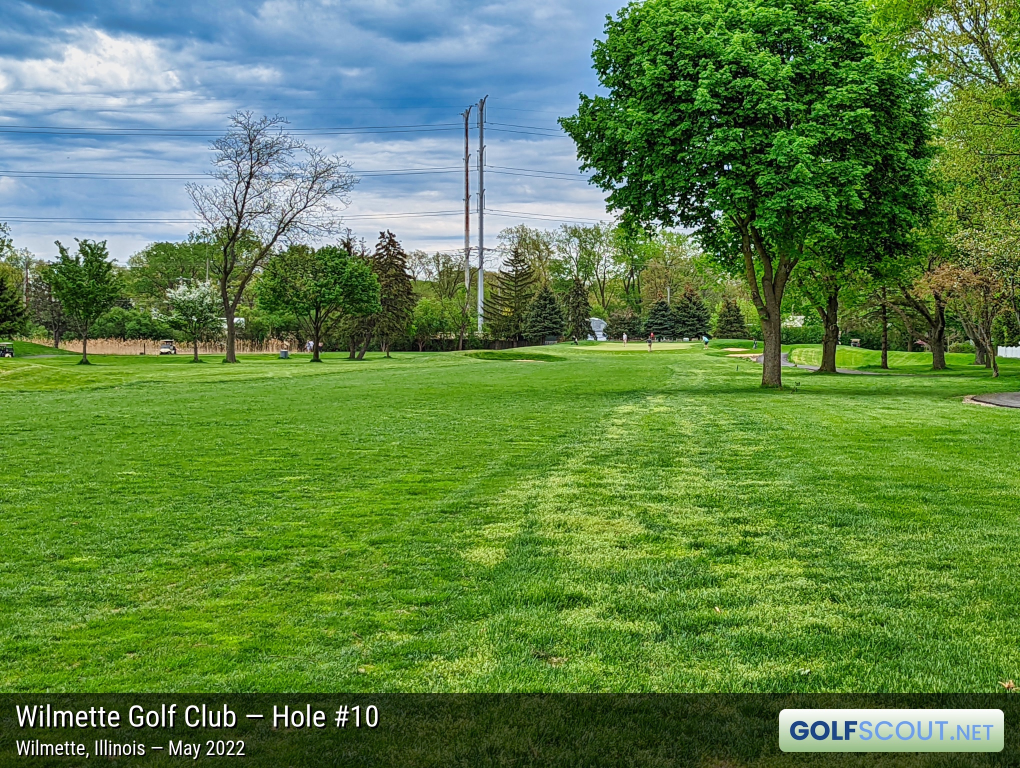 Photo of hole #10 at Wilmette Golf Club in Wilmette, Illinois. 