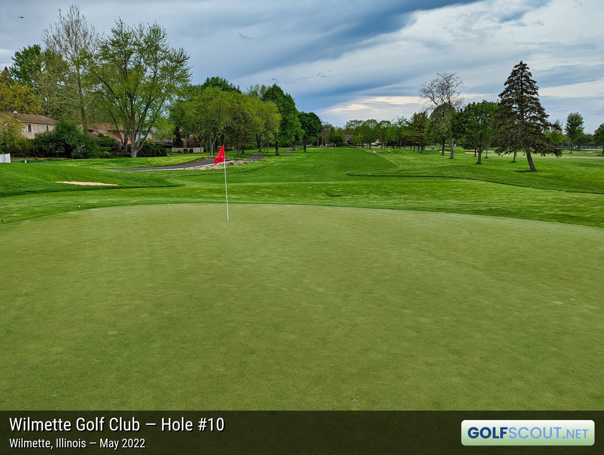Photo of hole #10 at Wilmette Golf Club in Wilmette, Illinois. 