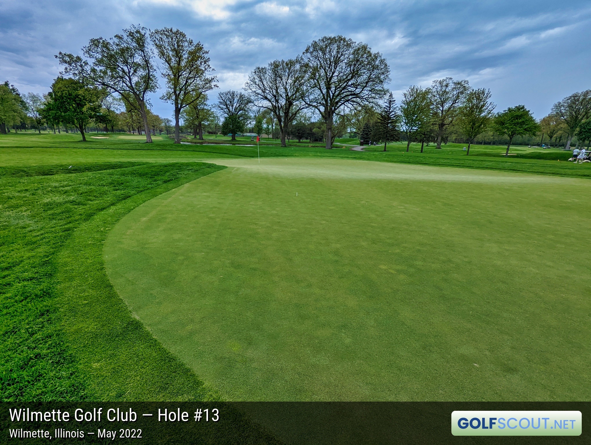 Photo of hole #13 at Wilmette Golf Club in Wilmette, Illinois. 