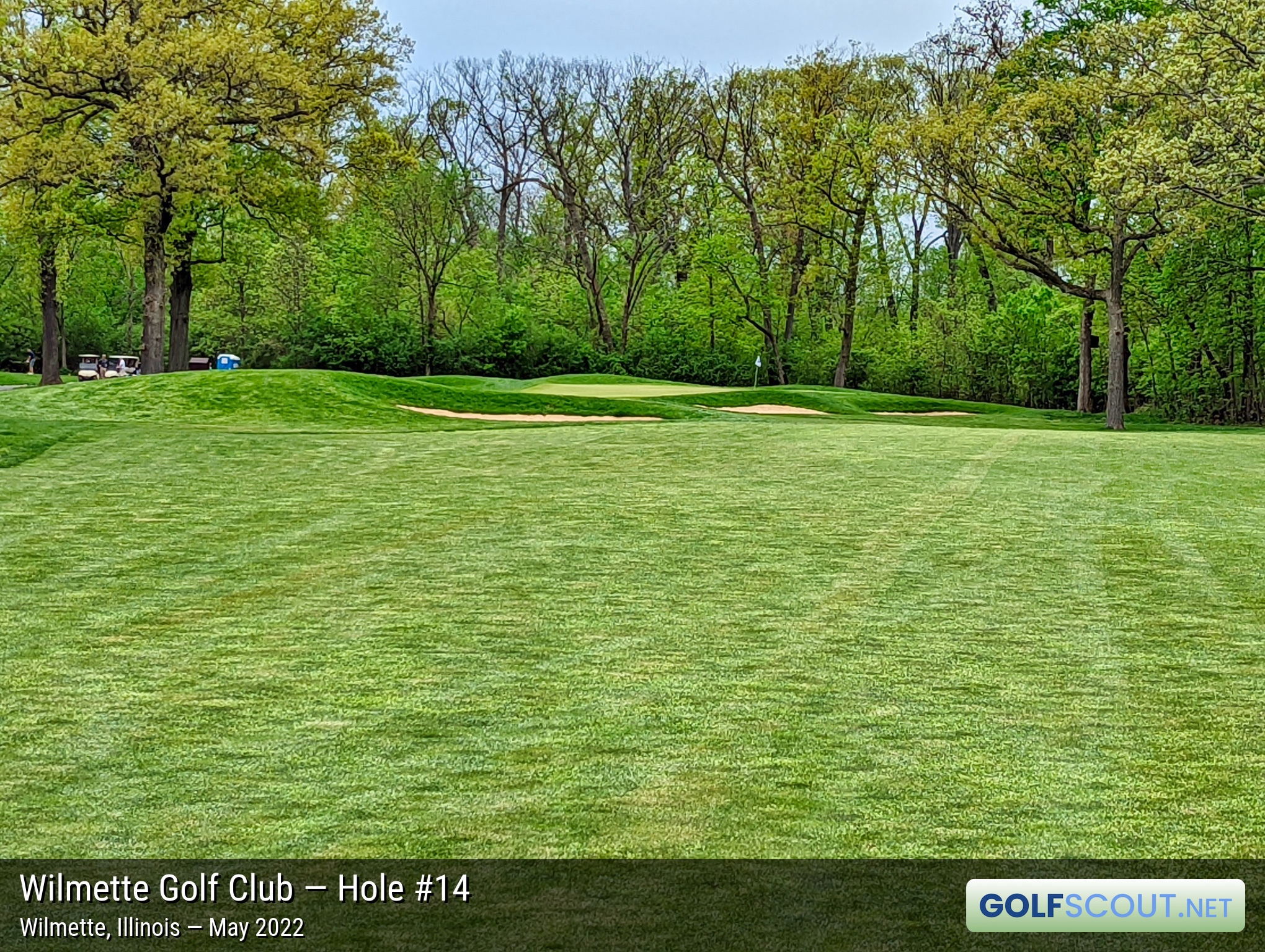 Photo of hole #14 at Wilmette Golf Club in Wilmette, Illinois. 