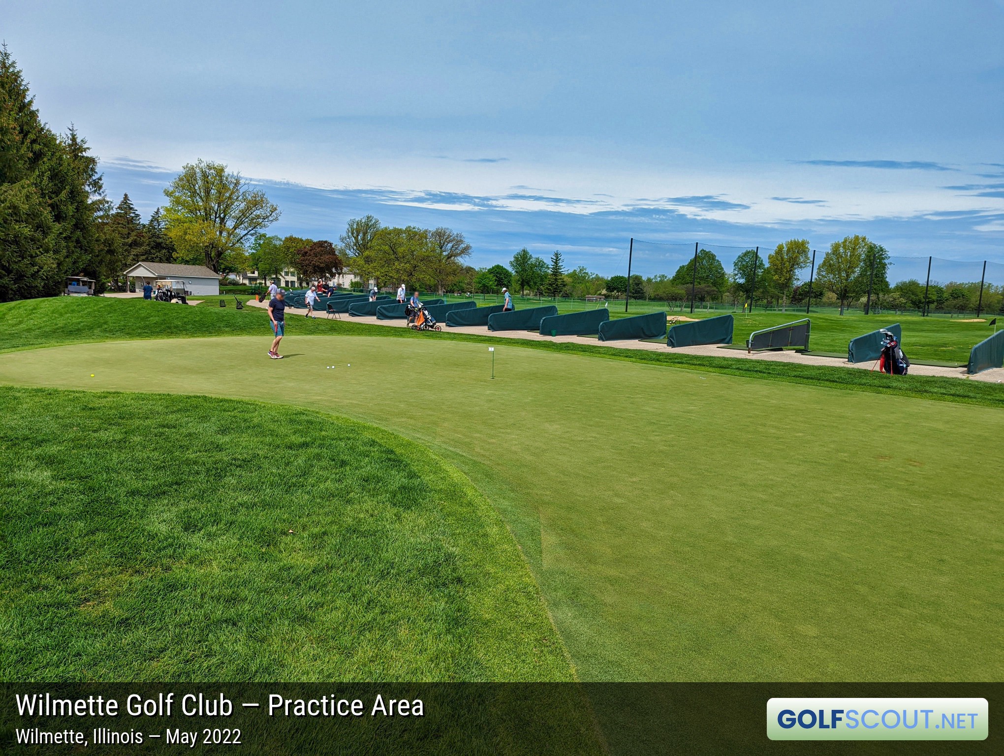 Photo of the practice area at Wilmette Golf Club in Wilmette, Illinois. 