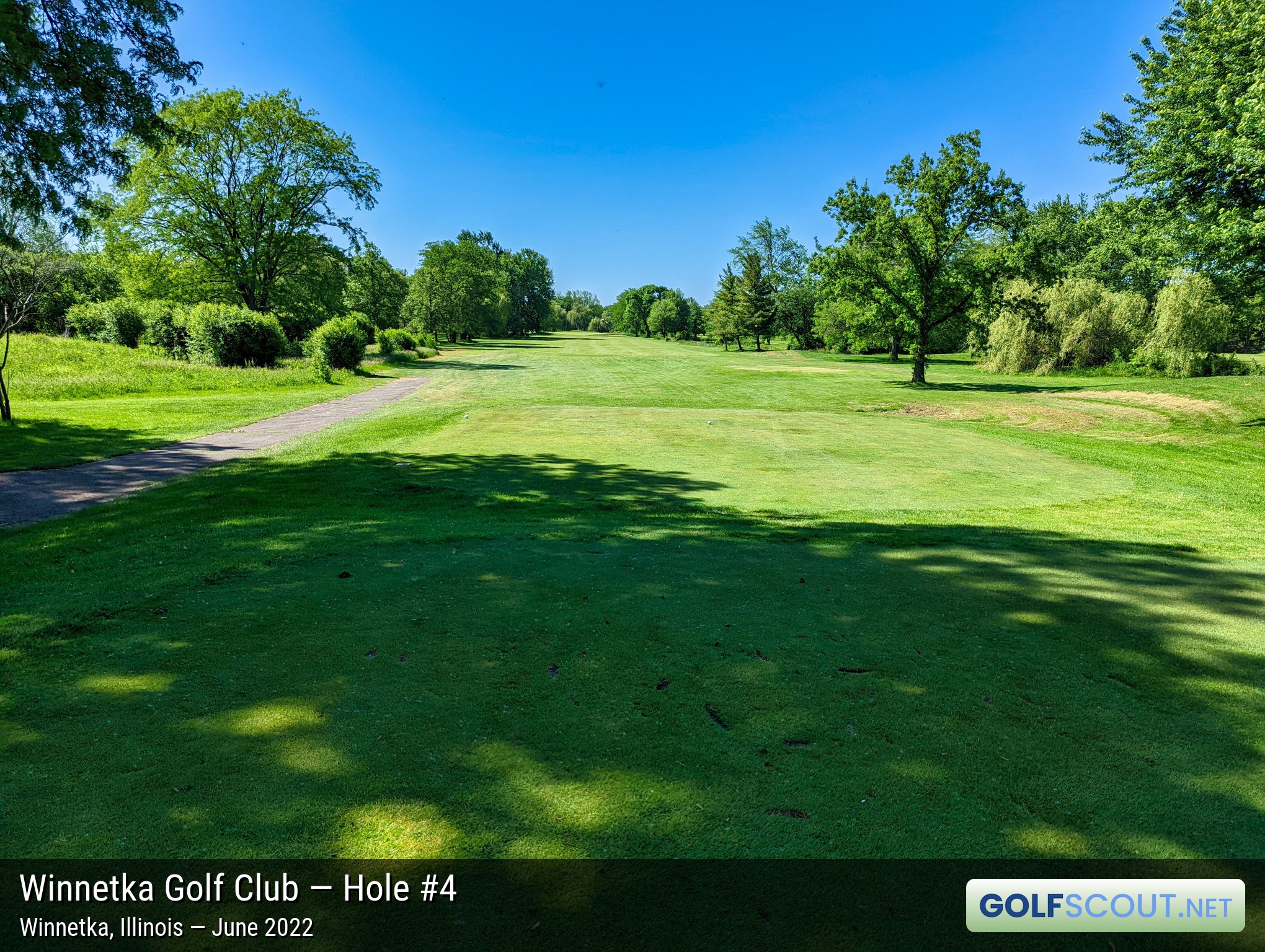 Photo of hole #4 at Winnetka Golf Club in Winnetka, Illinois. 