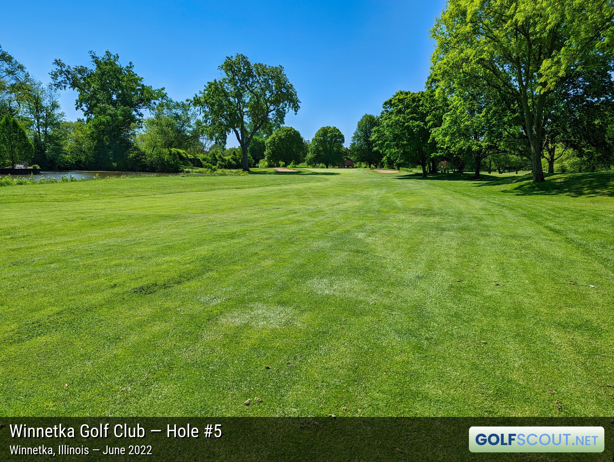 Photo of hole #5 at Winnetka Golf Club in Winnetka, Illinois. 