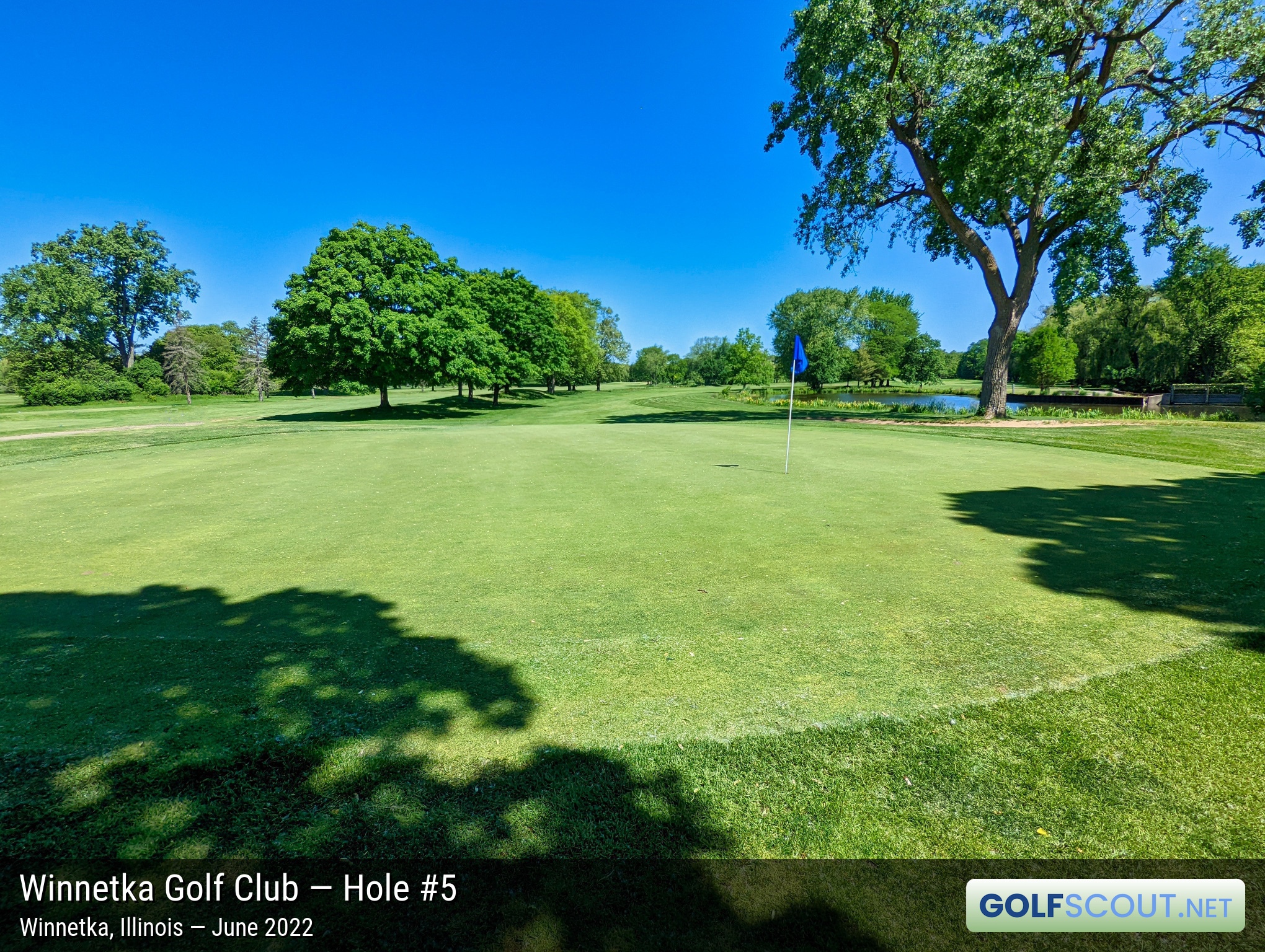 Photo of hole #5 at Winnetka Golf Club in Winnetka, Illinois. 