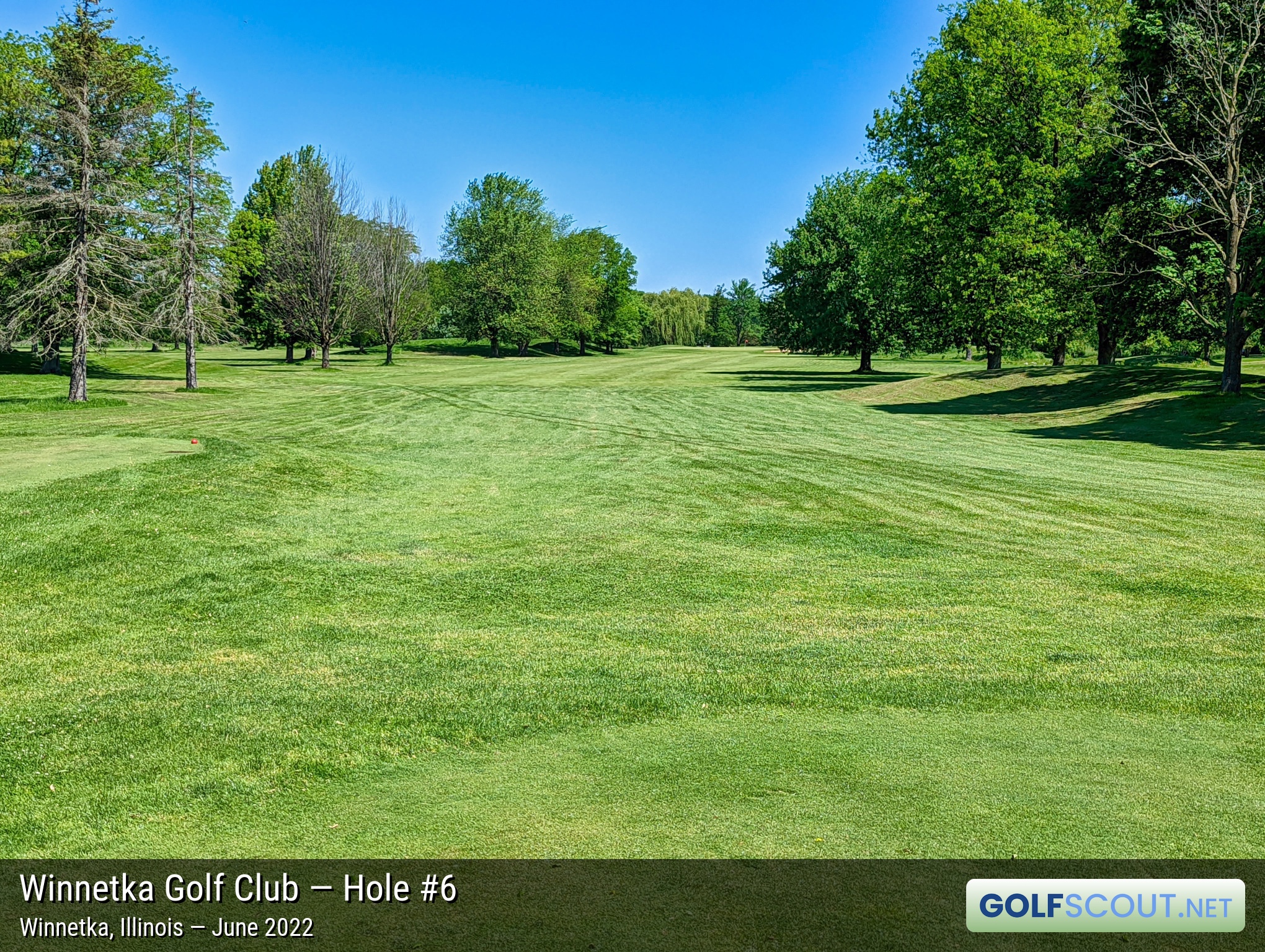 Photo of hole #6 at Winnetka Golf Club in Winnetka, Illinois. 