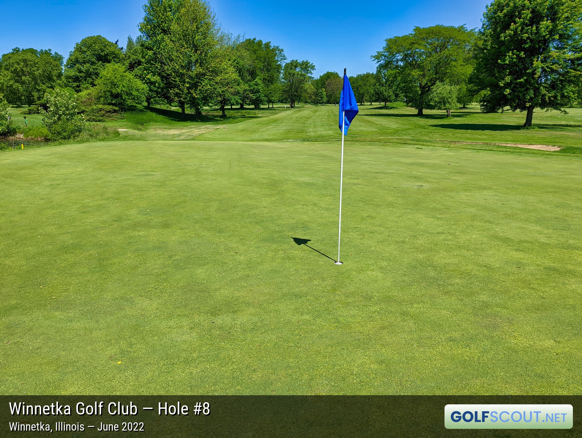 Photo of hole #8 at Winnetka Golf Club in Winnetka, Illinois. 