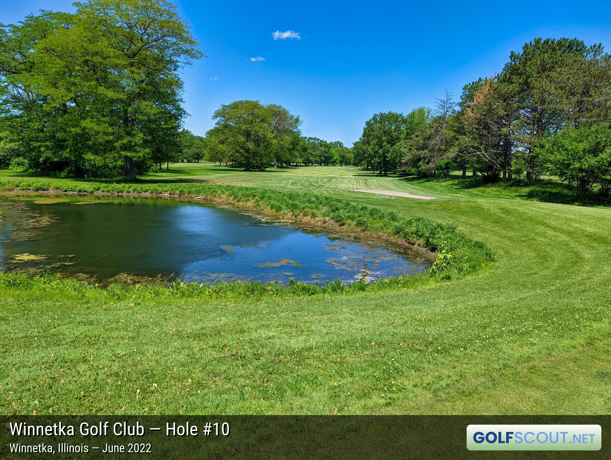 Photo of hole #10 at Winnetka Golf Club in Winnetka, Illinois. 