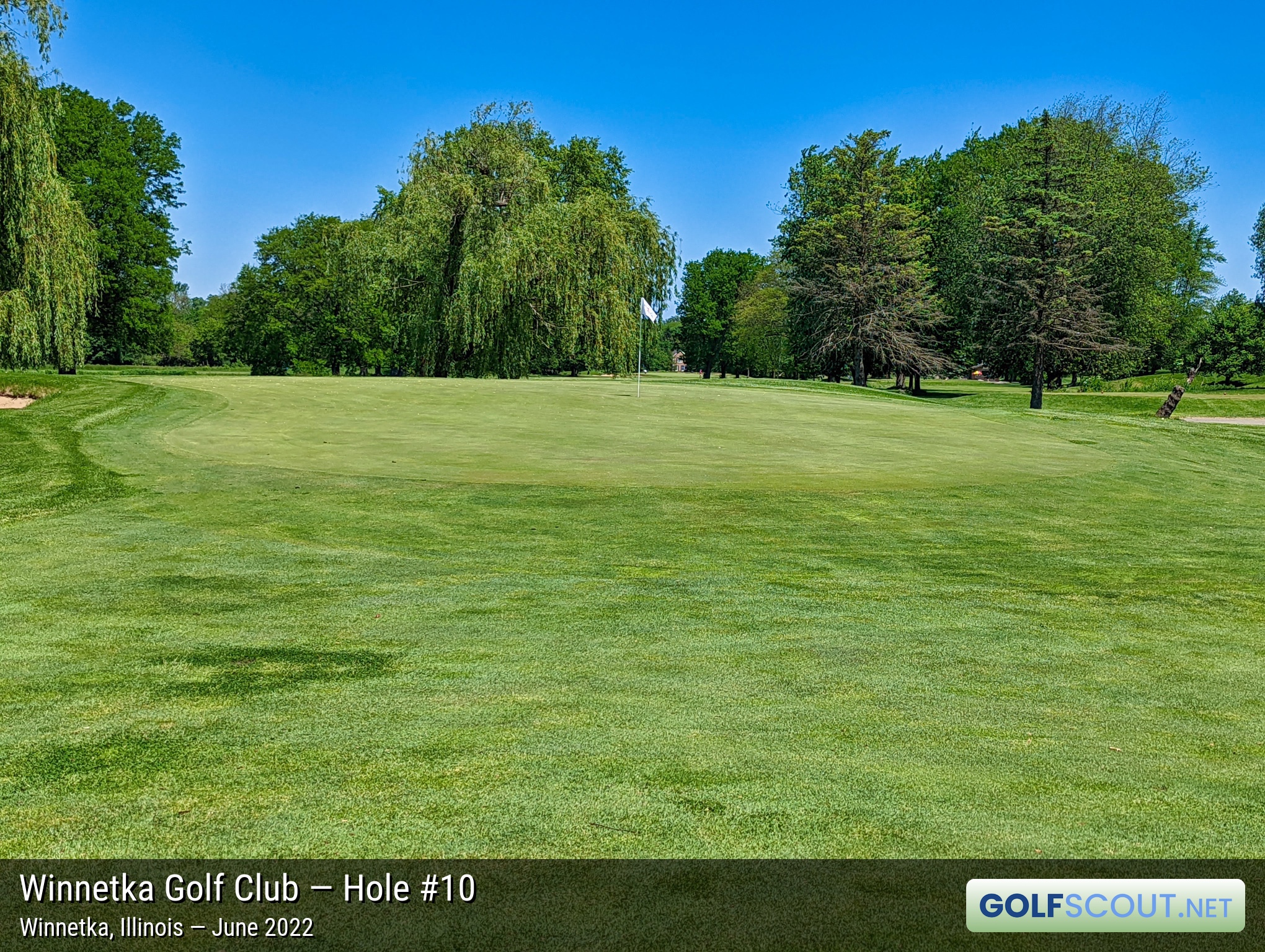 Photo of hole #10 at Winnetka Golf Club in Winnetka, Illinois. 