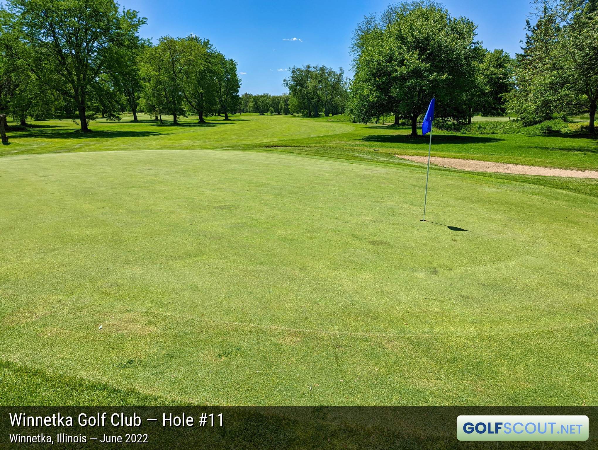 Photo of hole #11 at Winnetka Golf Club in Winnetka, Illinois. 