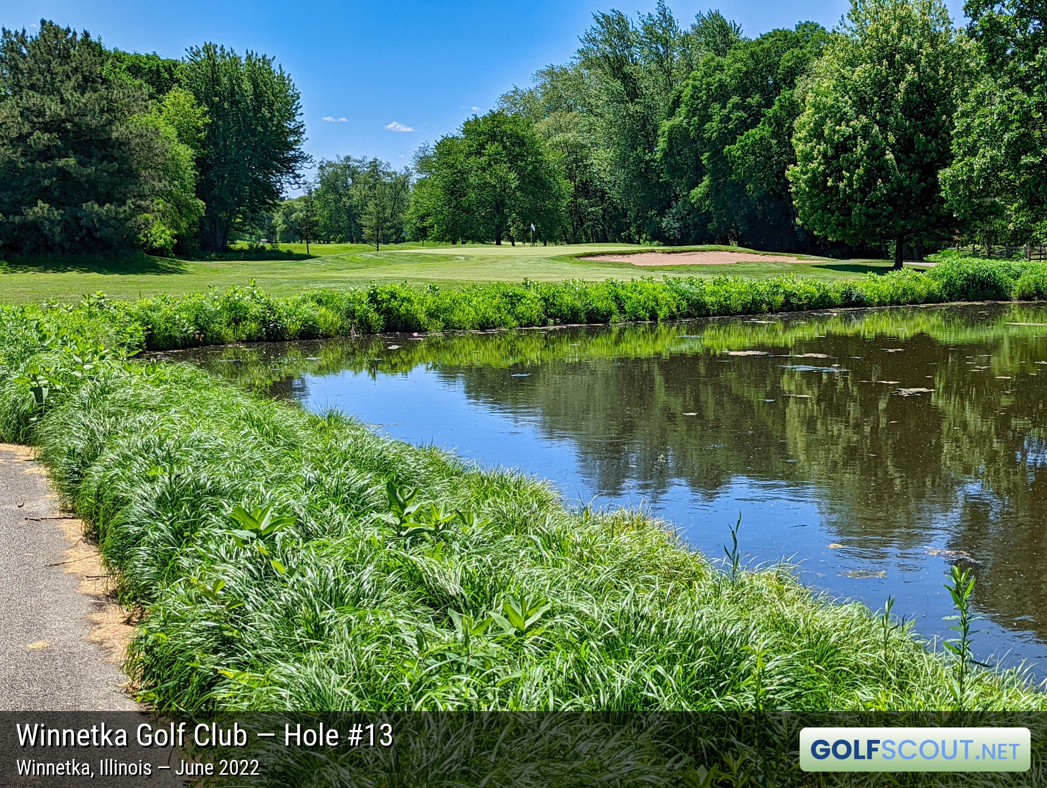 Photo of hole #13 at Winnetka Golf Club in Winnetka, Illinois. 