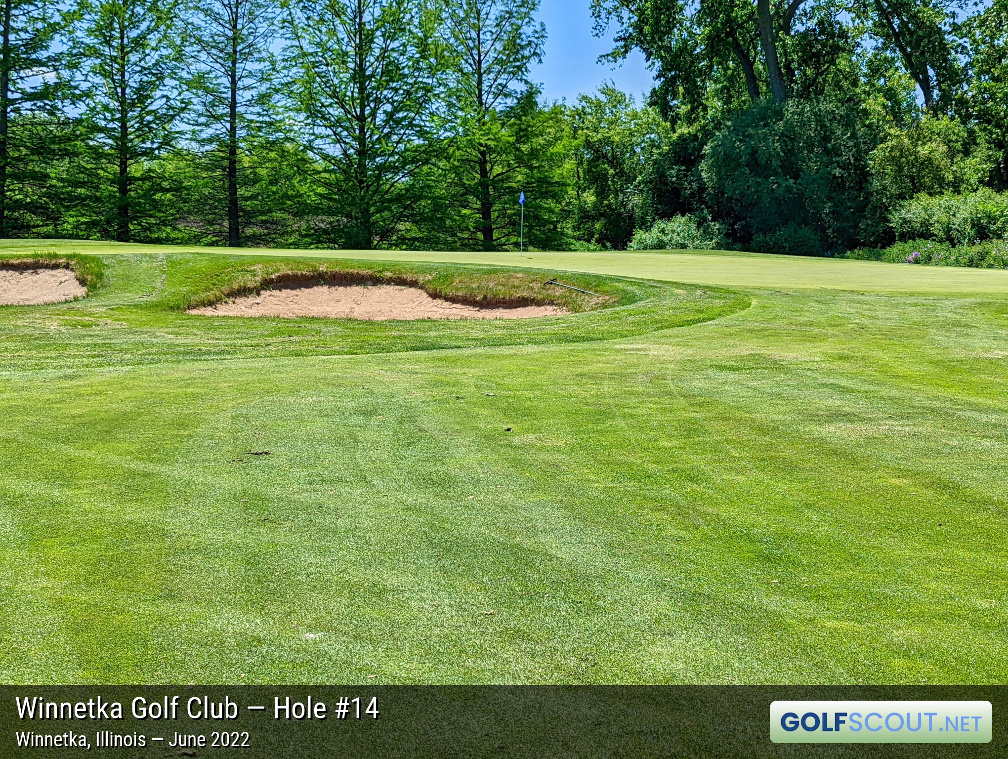Photo of hole #14 at Winnetka Golf Club in Winnetka, Illinois. 