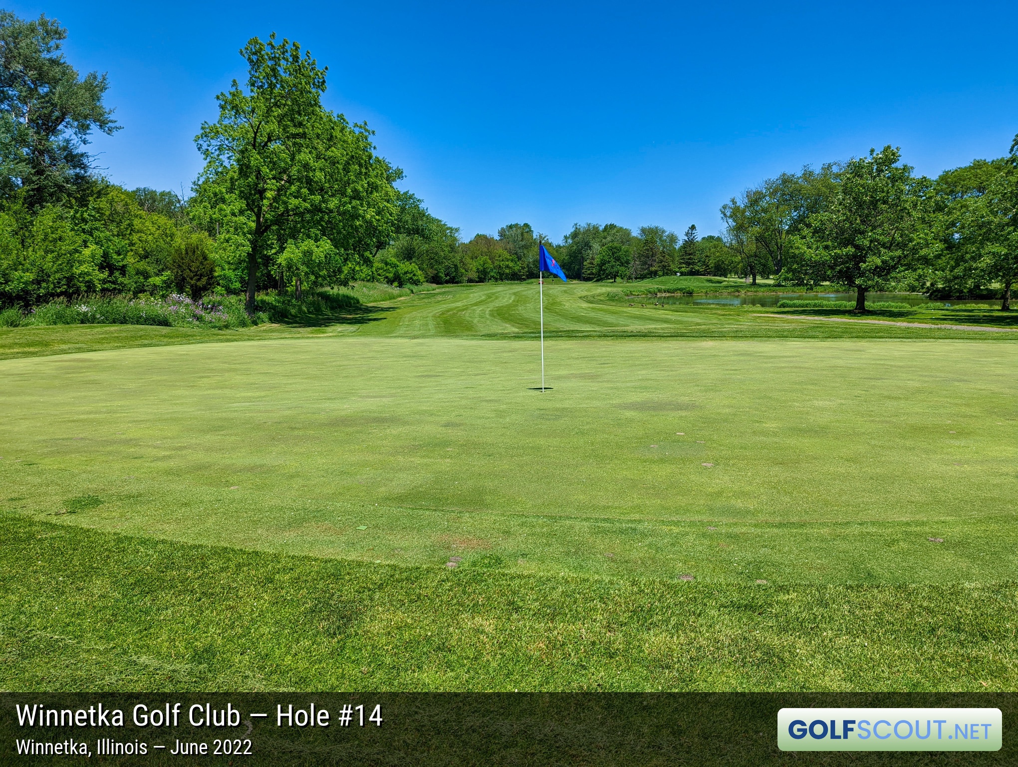 Photo of hole #14 at Winnetka Golf Club in Winnetka, Illinois. 