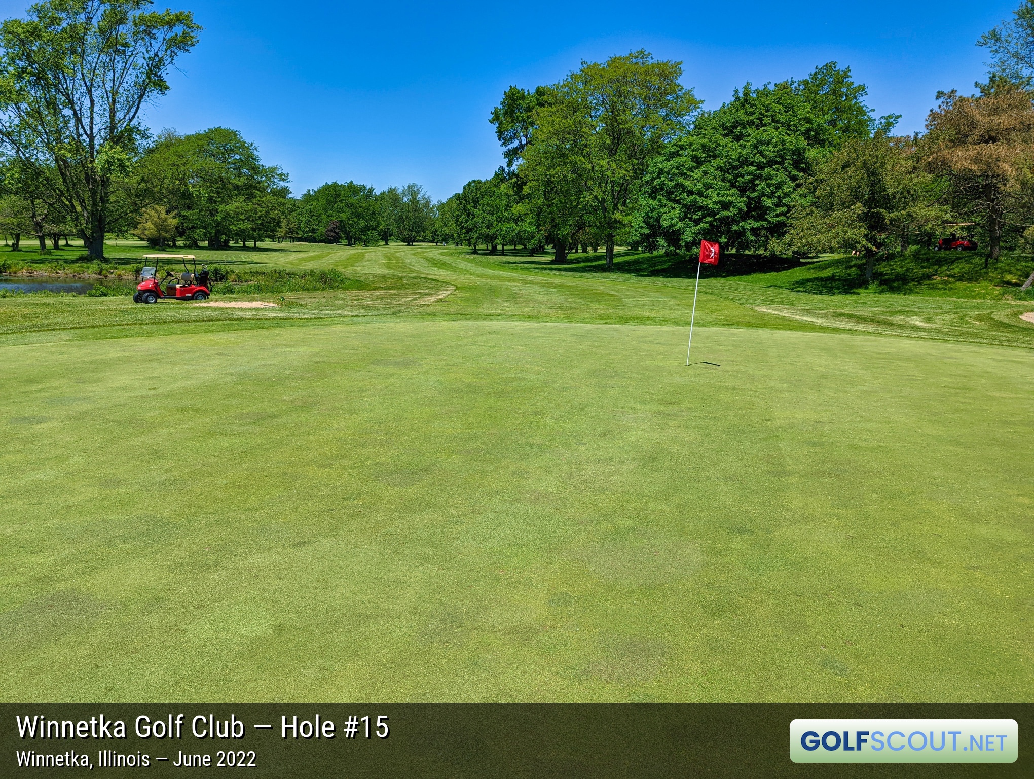Photo of hole #15 at Winnetka Golf Club in Winnetka, Illinois. 