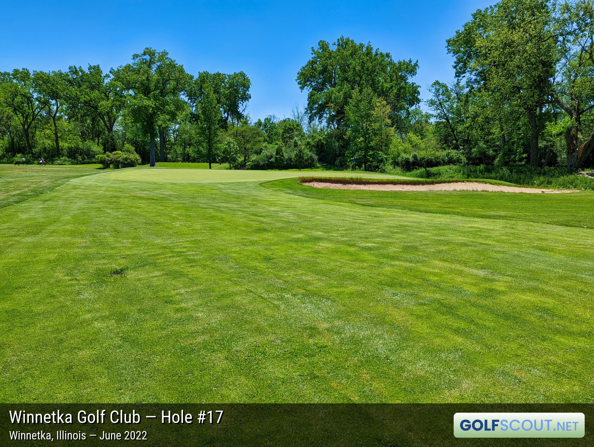 Photo of hole #17 at Winnetka Golf Club in Winnetka, Illinois. 