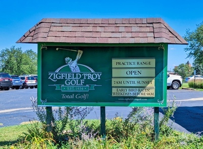 Zigfield Troy Golf Entrance Sign